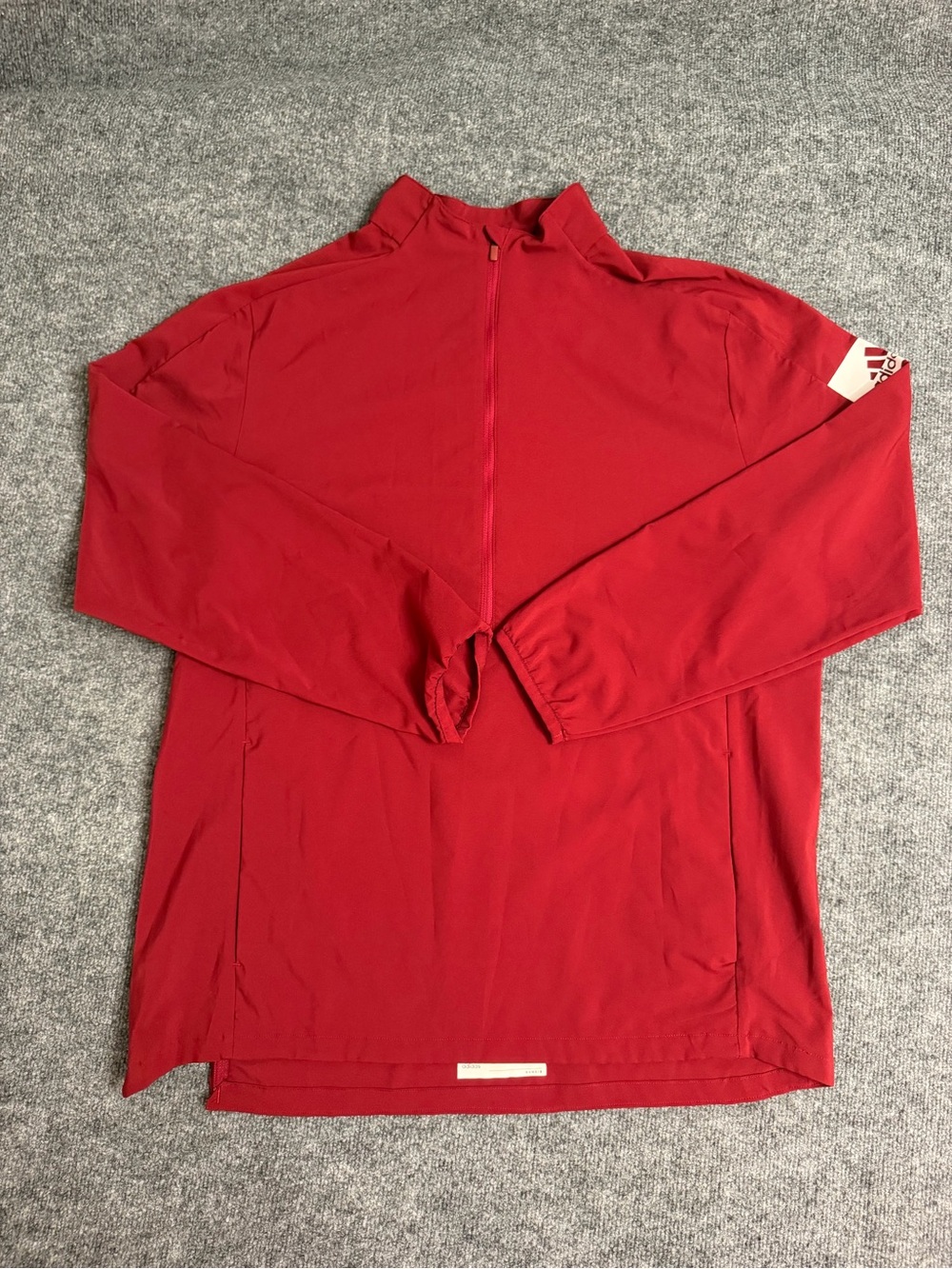 adidas Men's Red Quarter-Zip Performance Jacket